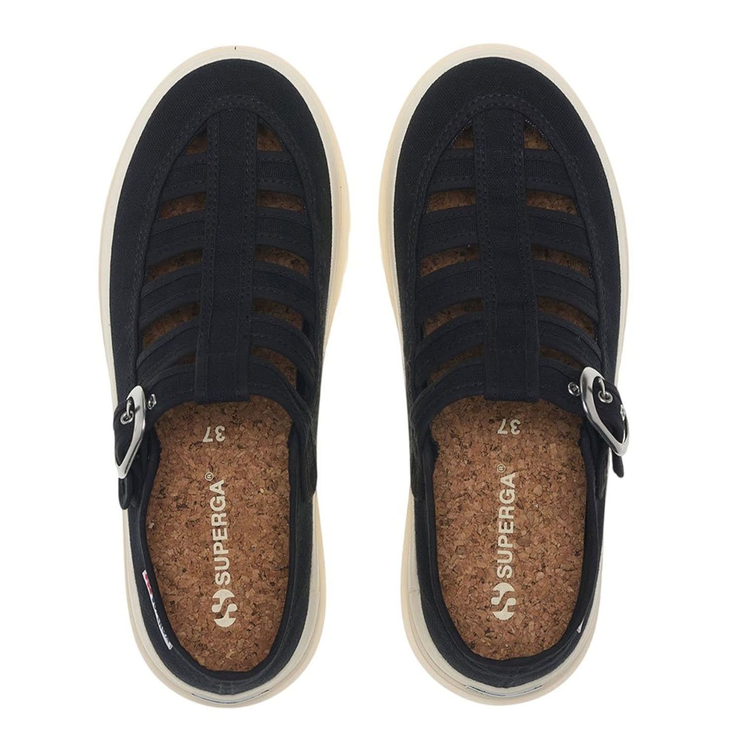 Superga Superga Women's 3541 Alpina Gurkha Fisherman Sandals in Jet Black - 4