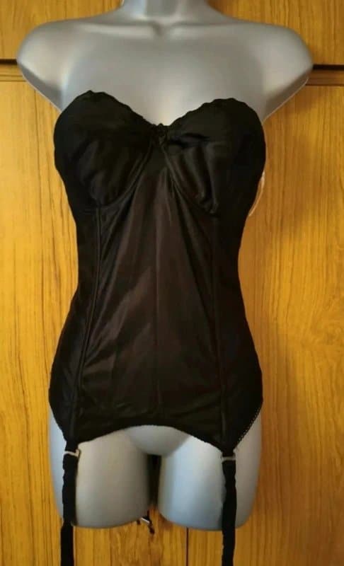 Goddess Goddess Black Merry Widow Underwired Shapewear Corset Size 34D