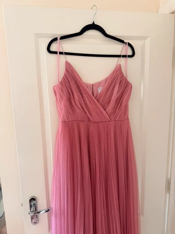 ASOS Design Rose Pink Tulle Maxi Dress