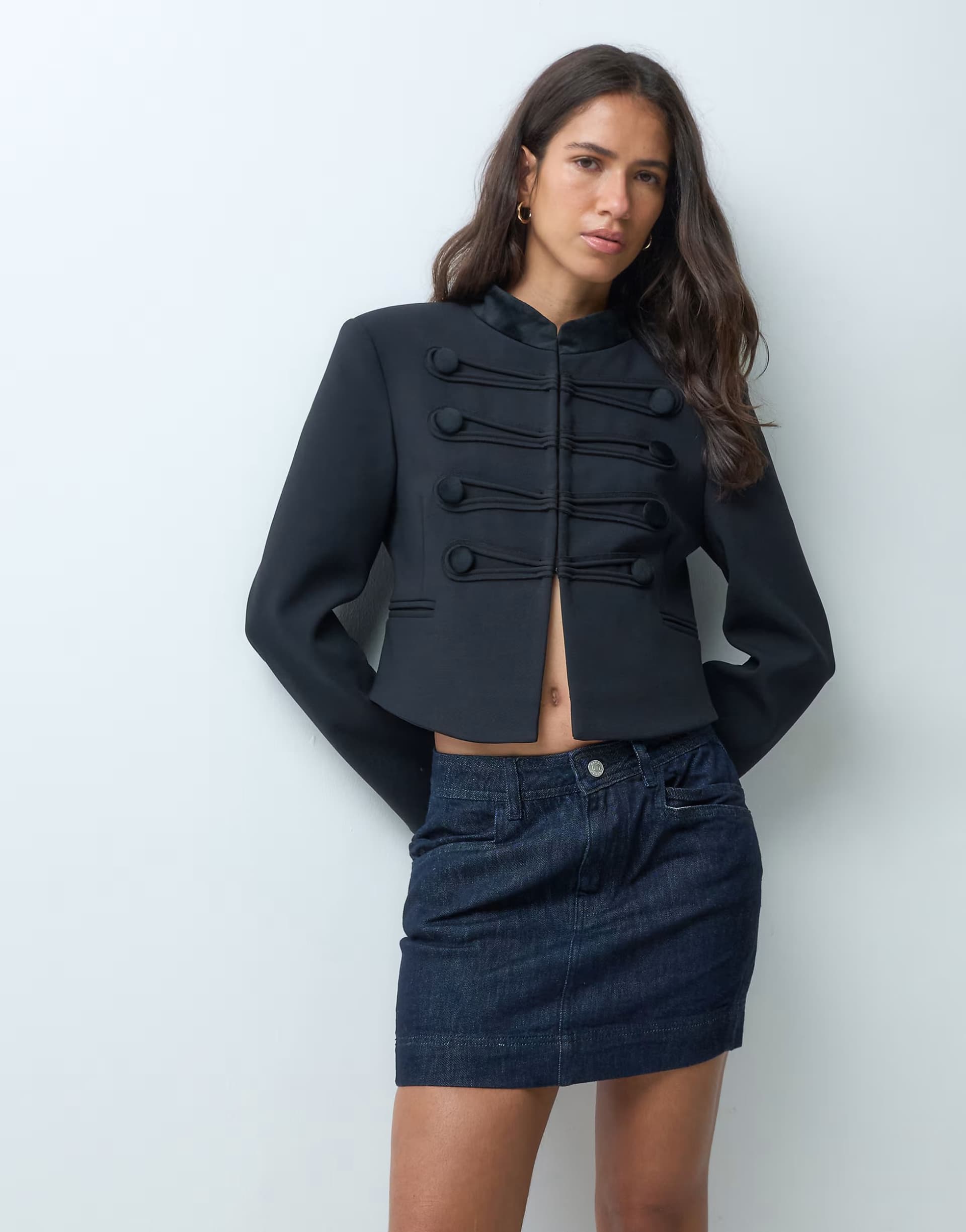 ASOS ASOS DESIGN denim mini skirt in rinse co-ord
