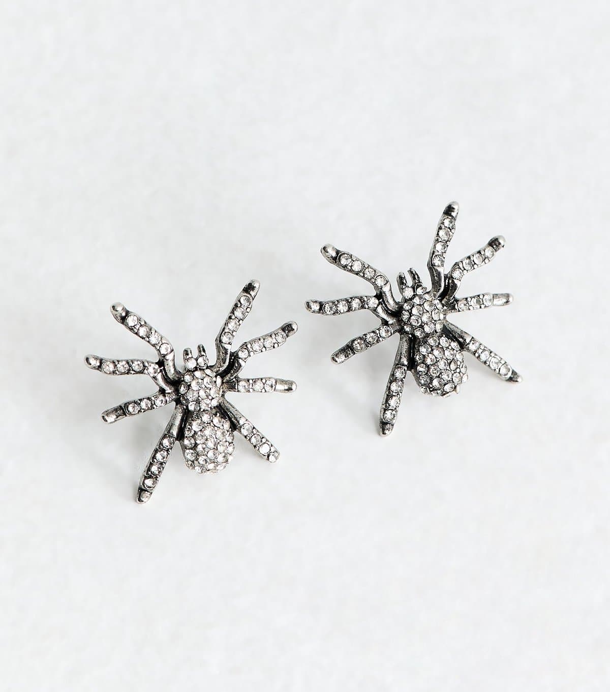 New Look Silver Tone Spider Stud Embellished Earrings New Look