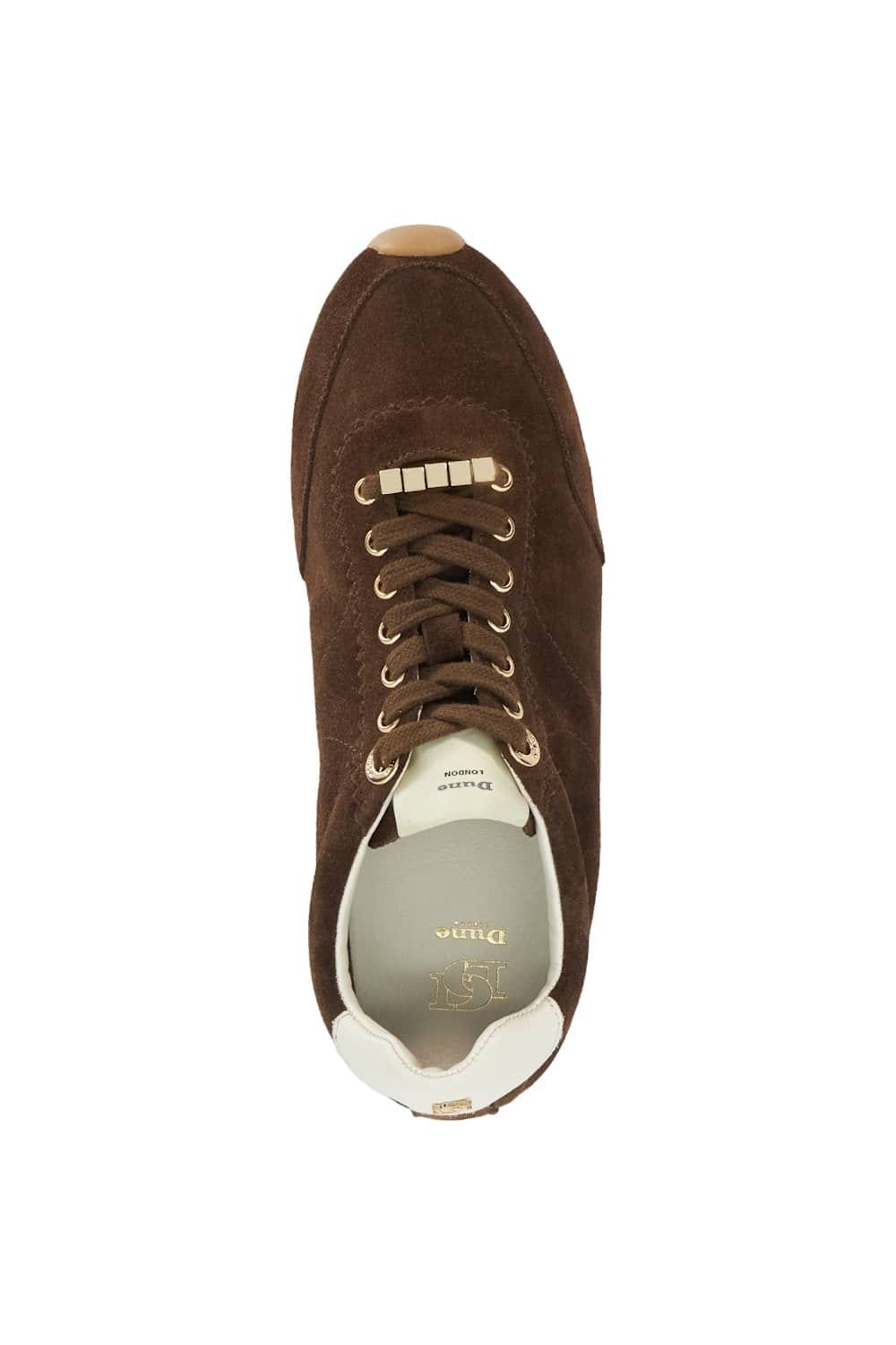 Dune London Dune London Women's 'Evalinna' Suede Trainers in Brown - 4