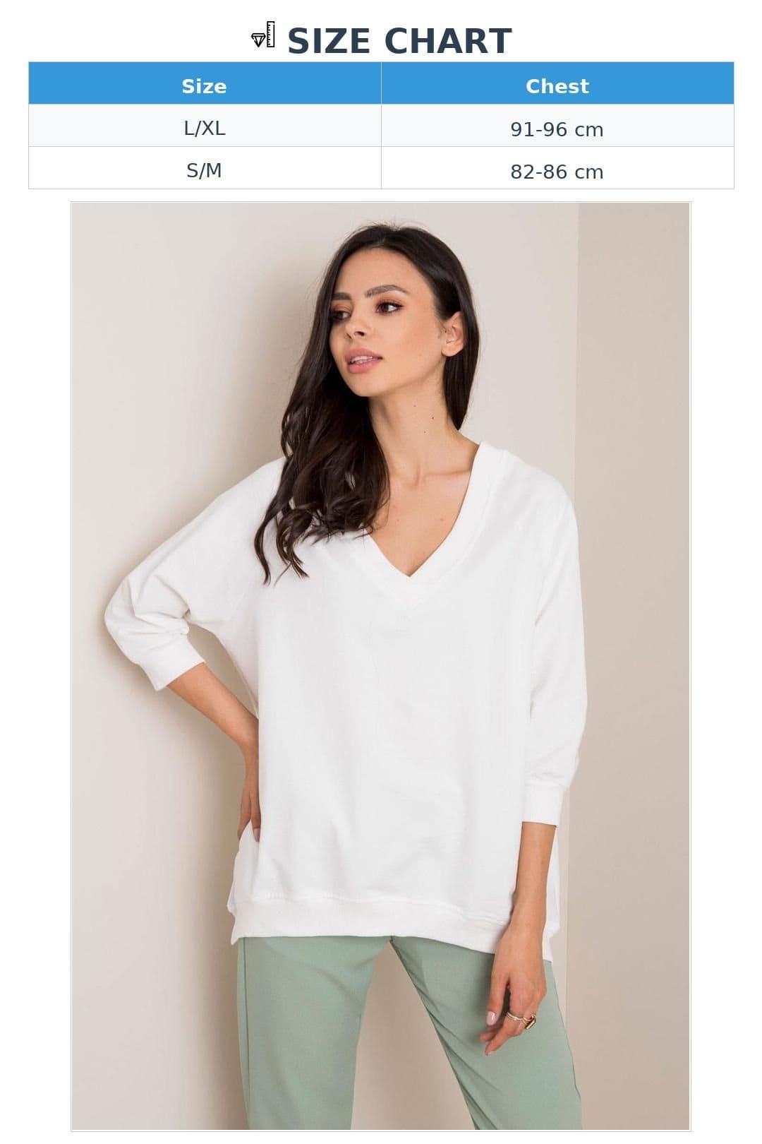 Love Lace Love Lace Women's Loose Fit Heart Neck Long Sleeve Sweatshirt in White - 4