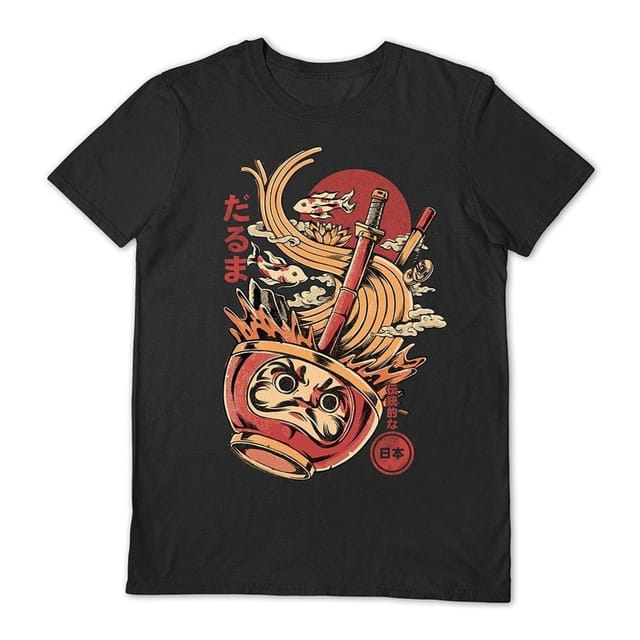 Ilustrata Ilustrata Men's Daruma´s Ramen T-Shirt in Black - 2