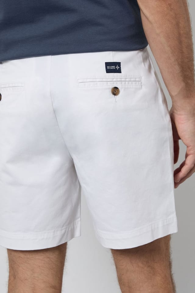 Maine Maine Men's White Premium Skipper Shorts - 2