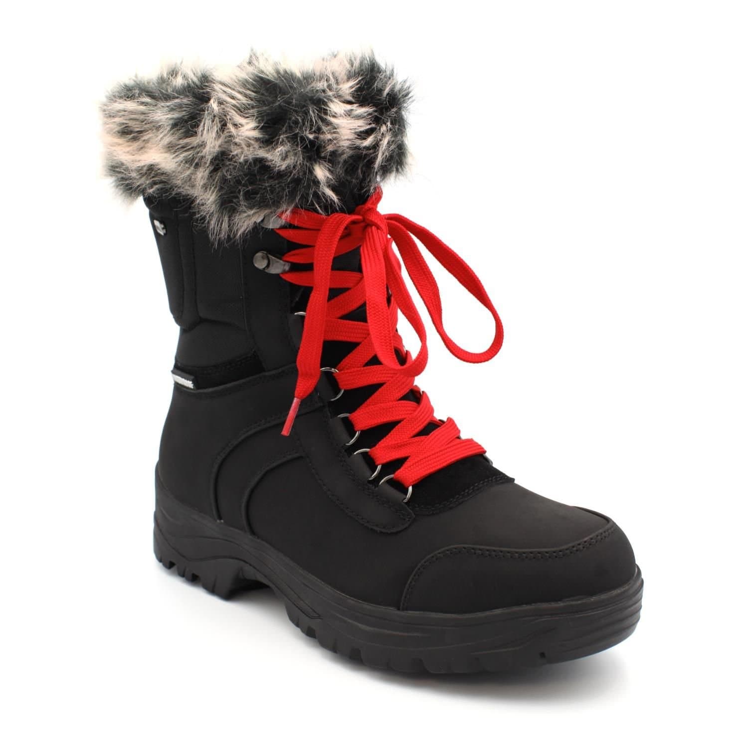 Mammal Mammal Women's 'Yukon' Insulated Waterproof Winter Boots with Flip-over Ice Grips in Black