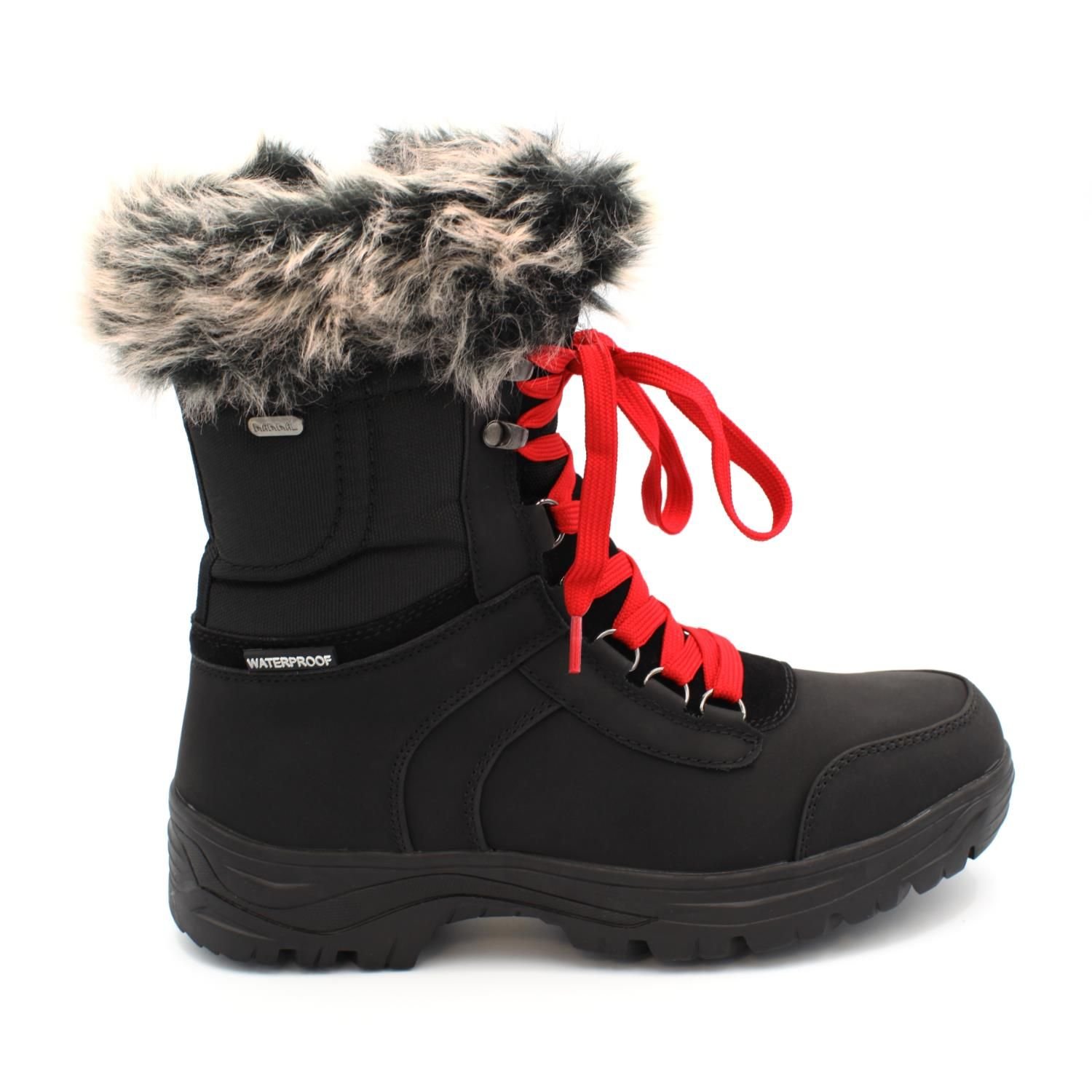 Mammal Mammal Women's 'Yukon' Insulated Waterproof Winter Boots with Flip-over Ice Grips in Black - 3