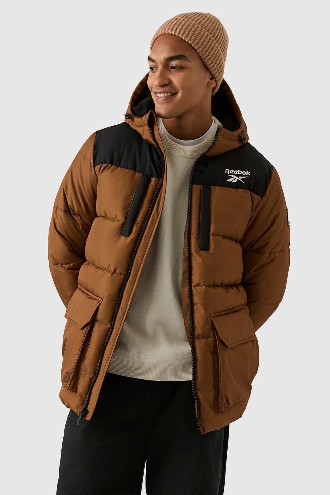 Reebok Reebok Men's Parka Puffer Jacket in Brown