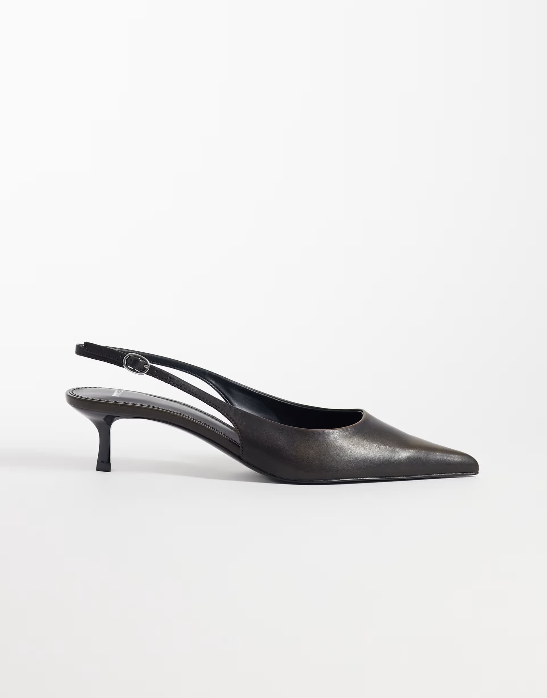 ASOS Mango heeled slingback court in chocolate