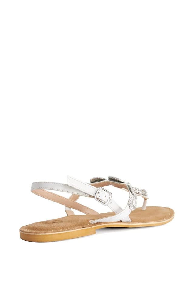Dune London Dune London Women's 'Liana' Leather Sandals in White - 3