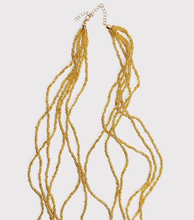 Public Desire Gold Long Beaded Necklace Public Desire New Look - 2