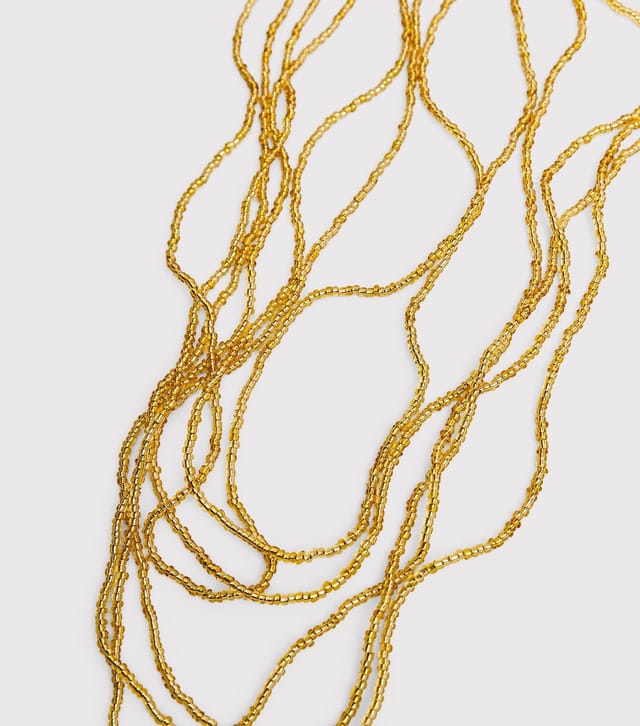 Public Desire Gold Long Beaded Necklace Public Desire New Look - 3