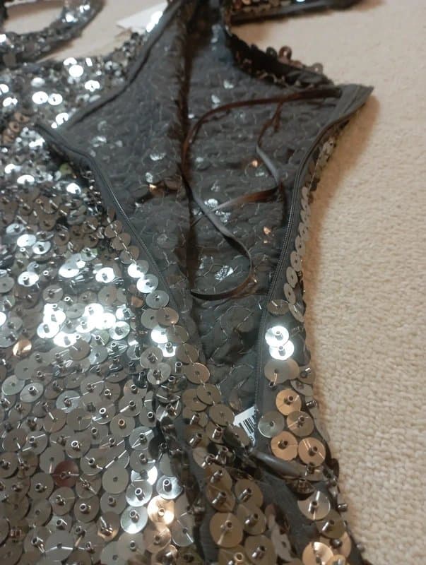 Zara Zara | Silver all over sequin top size M BNWT retail £36