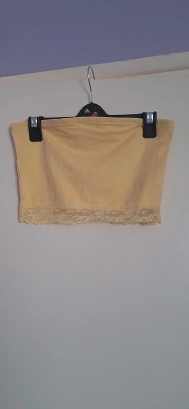 New Look New Look yellow Lace Trim Bandeau Top