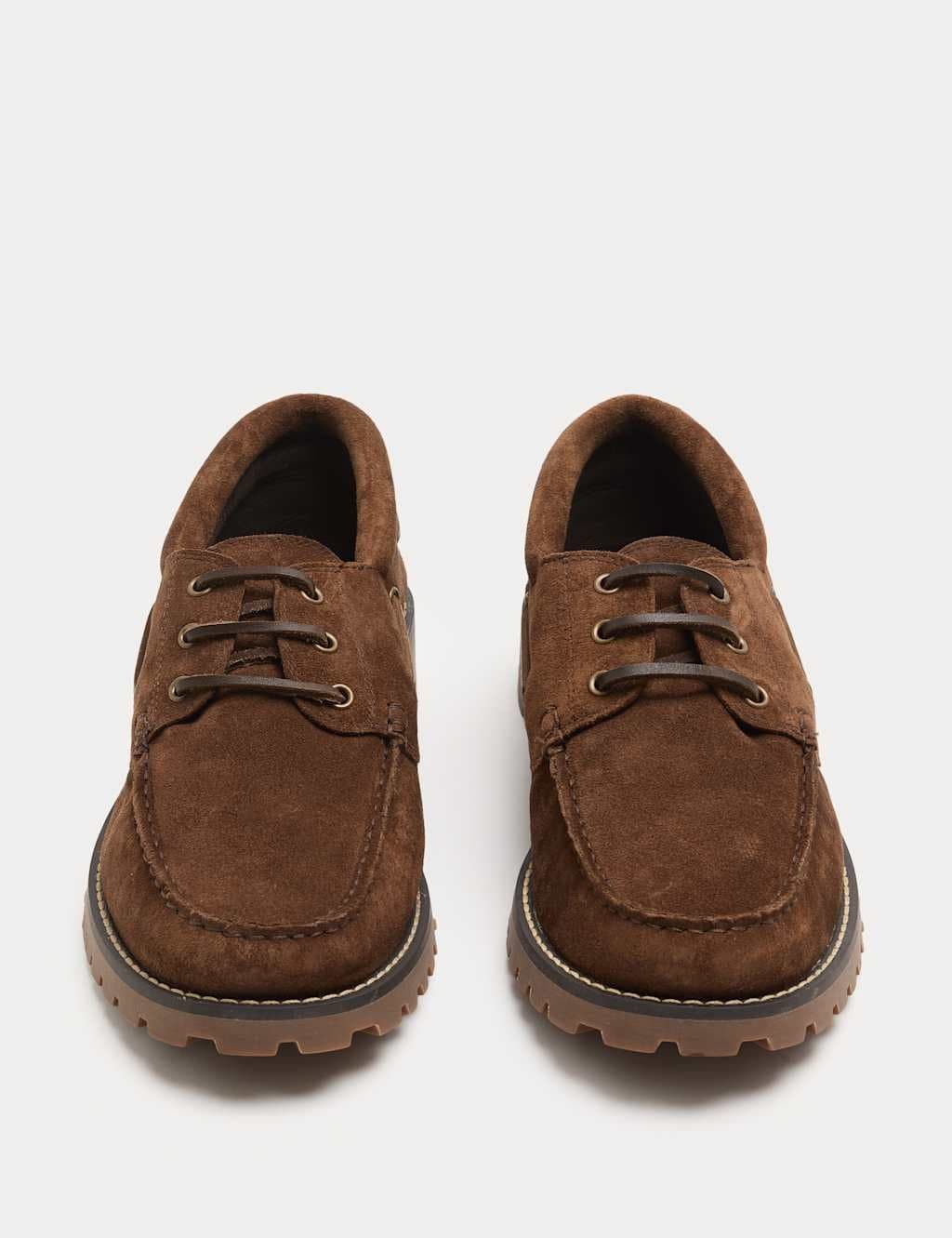 Marks & Spencer M&S Chunky Sole Suede Deck Shoes Brown