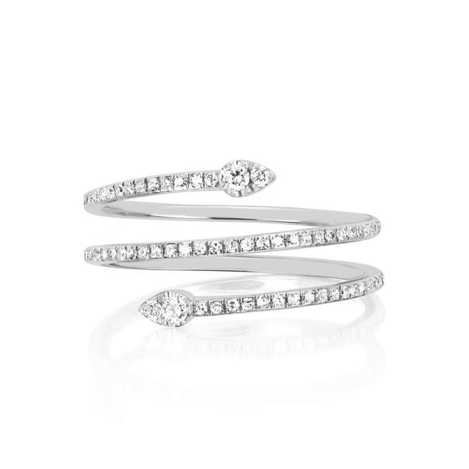 Gold Trip Gold Trip Women's Teardrop Twist Ring in Silver