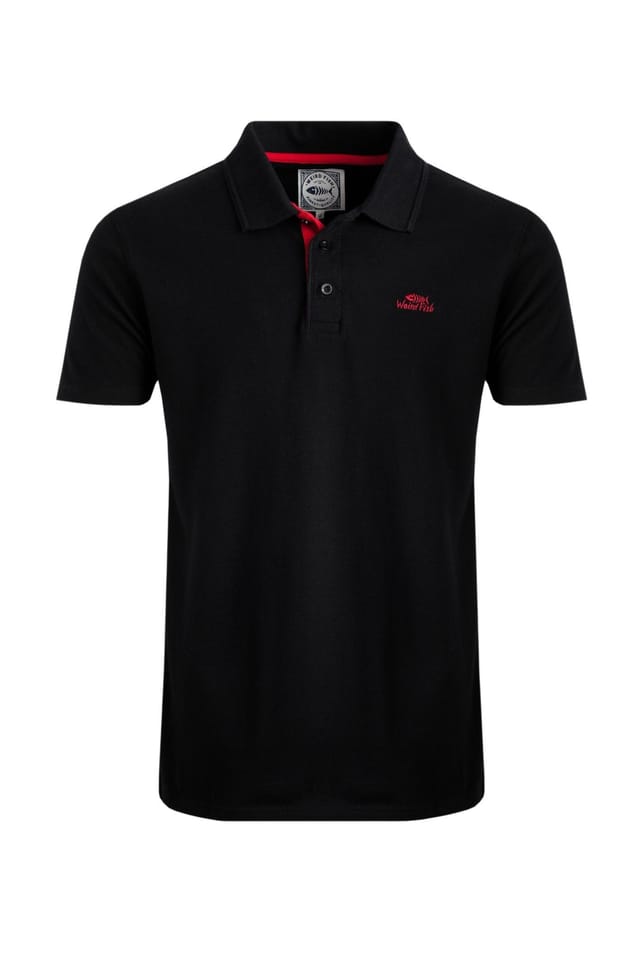 Weird Fish Weird Fish Men's Miles Pique Polo Shirt in Black - 2
