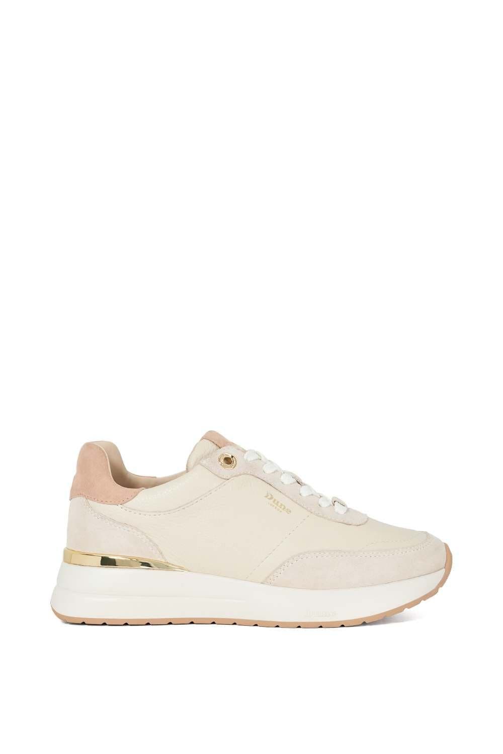 Dune London Dune London Women's 'Emotion' Leather Trainers in Natural