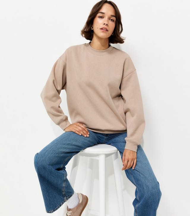 New Look Women's Light Brown Cotton Rich Relaxed Sweatshirt New Look - 2