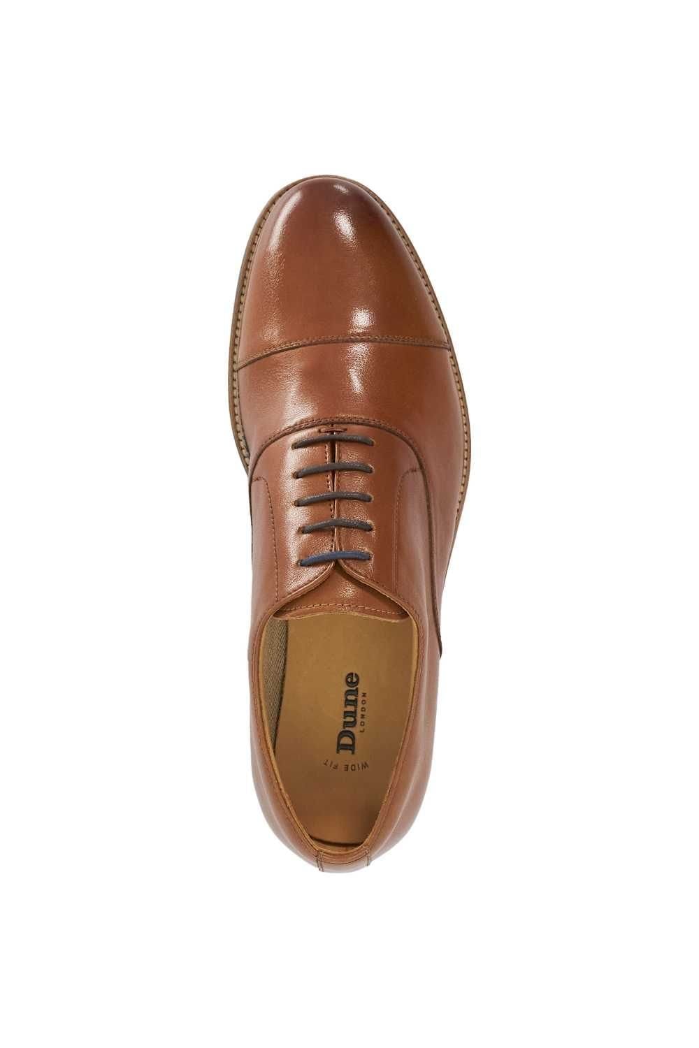Dune London Dune London Men's Wide Fit 'Stanlakes' Leather Lace Up Shoes in Brown - 4