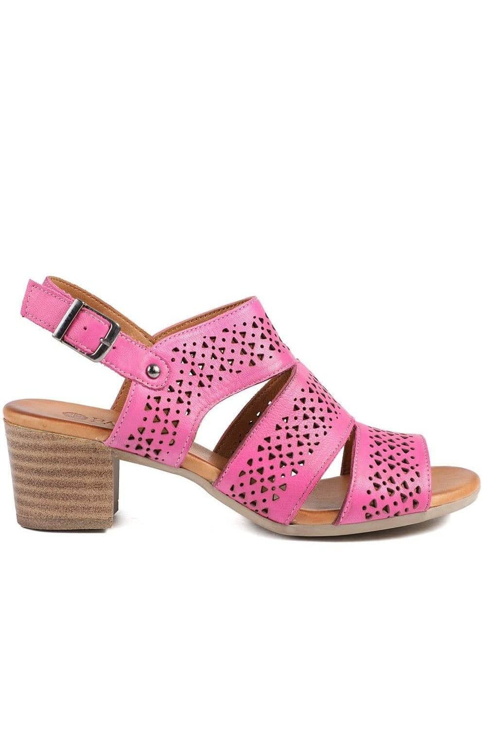 Pavers Pavers Women's Fashionable Leather Sandals in Pink - 2