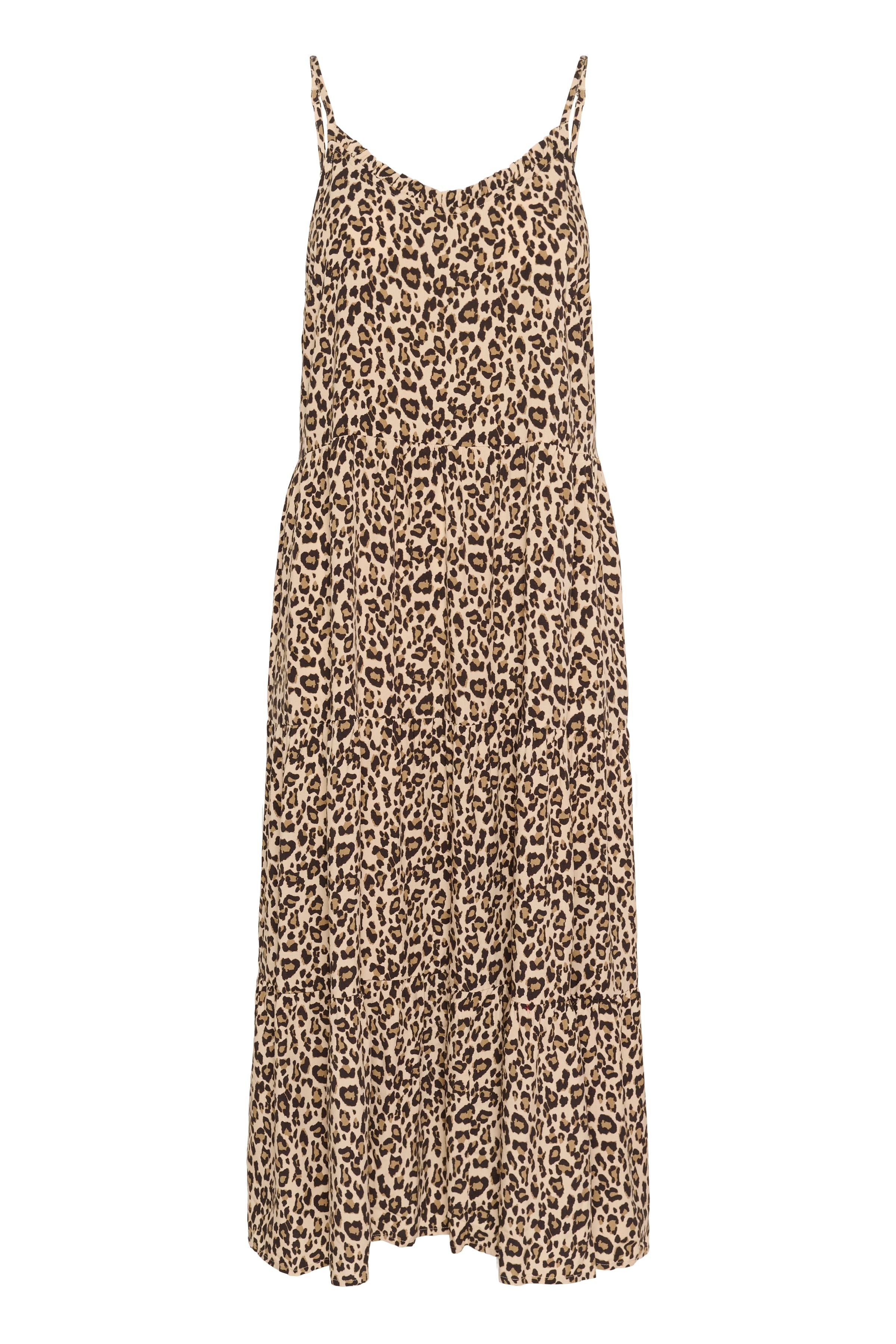 Saint Tropez Saint Tropez Women's Eda Spaghetti Straps A-line Midi Dress in Beige - 2