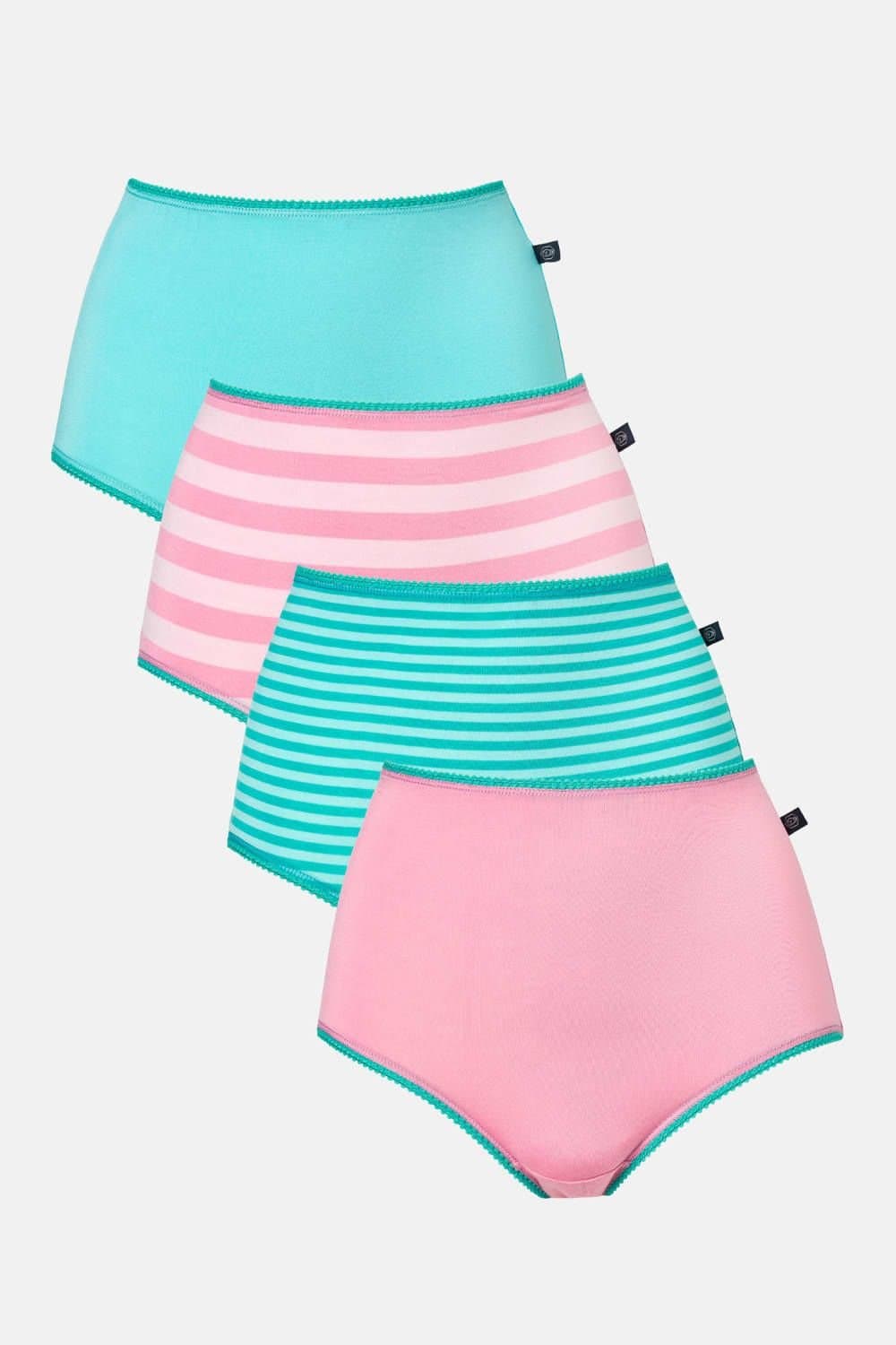 British Boxers British Boxers Light Pink Bamboo Full Briefs Pack of Four