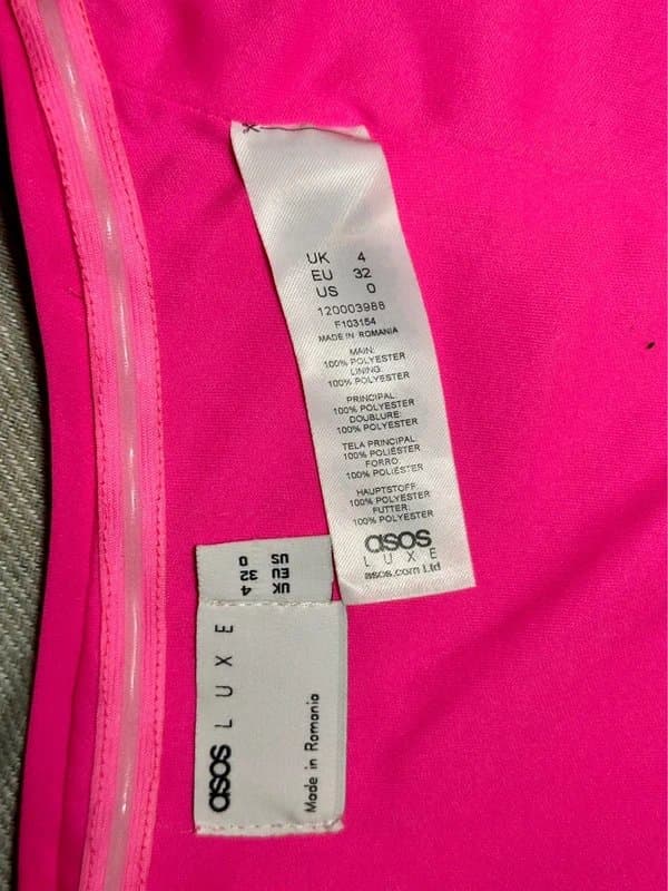 ASOS Asos luxe Pink Sequin Plunge Bandeau Bralet Top – Size 4