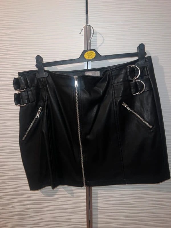 ASOS Black Leather Mini Skirt