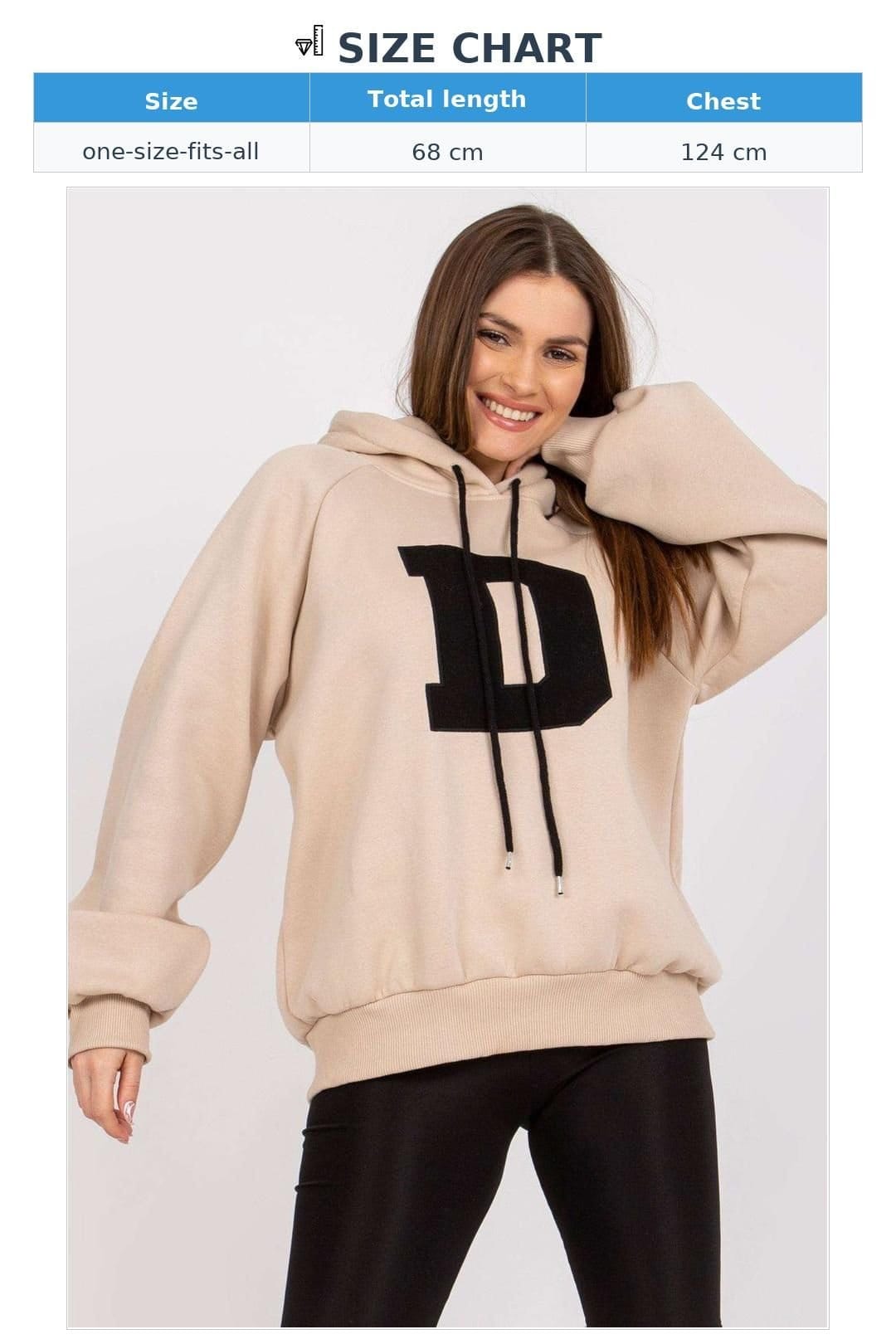 Love Lace Love Lace Women's Long Sleeve Hooded Sweatshirt for Cool Mornings in Beige - 4
