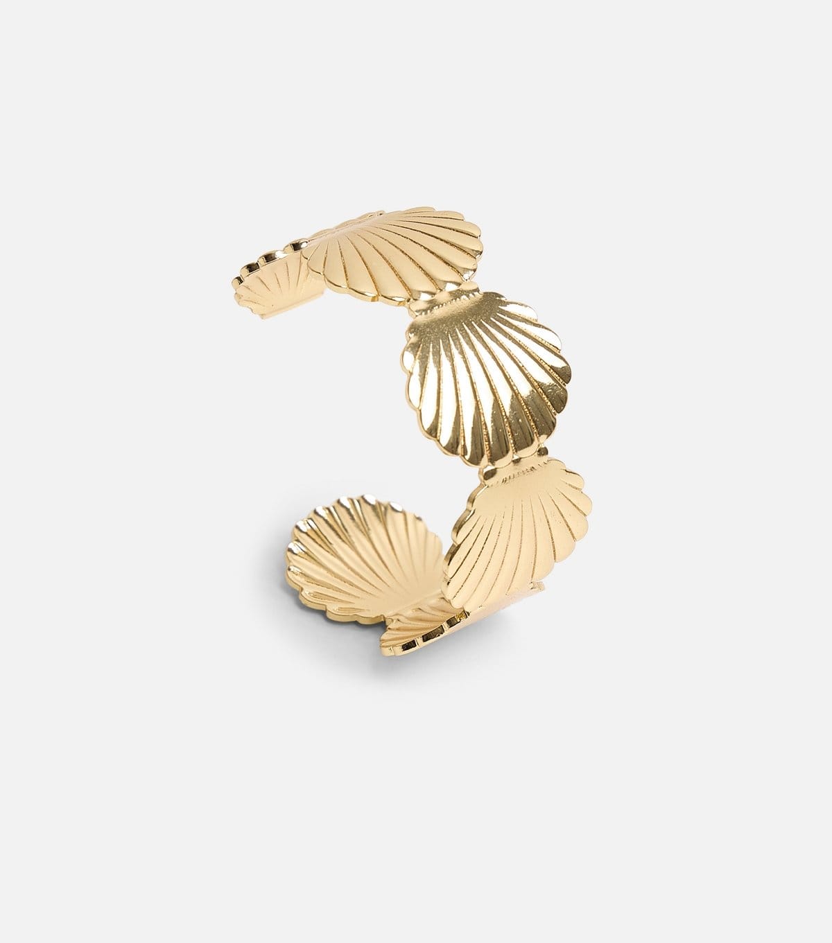 Public Desire Gold Tone Layered Shell Cuff Bracelet Public Desire New Look - 1