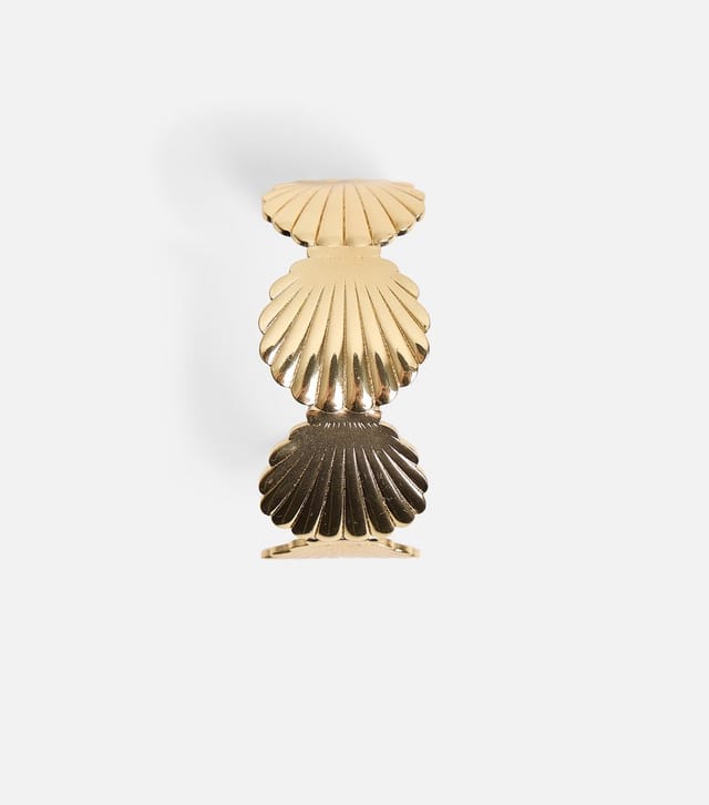 Public Desire Gold Tone Layered Shell Cuff Bracelet Public Desire New Look - 2