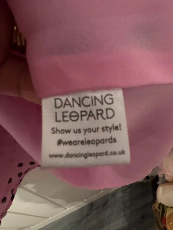 Dancing Leopard Dancing Leopard Pink & Black Spot Print Wrap Dress – UK 12