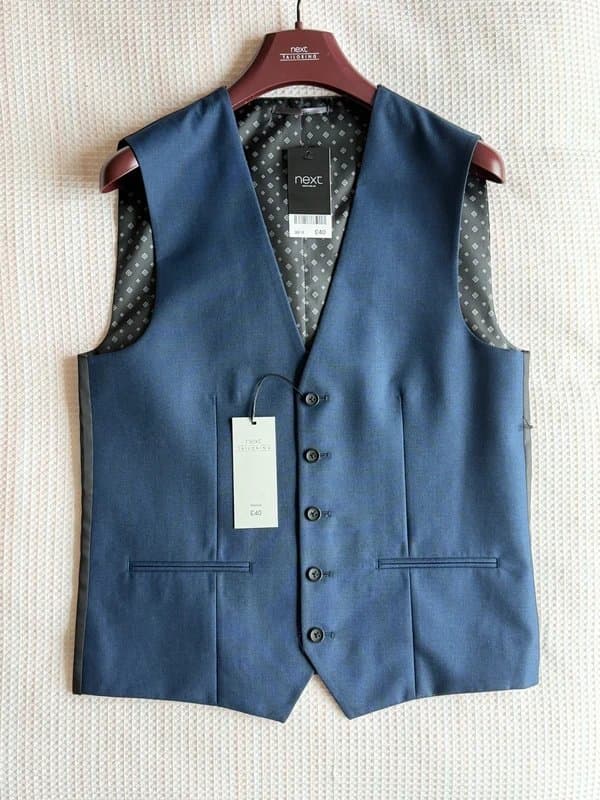 Next 💙 Next Tailoring Blue Waistcoat – Size 38R