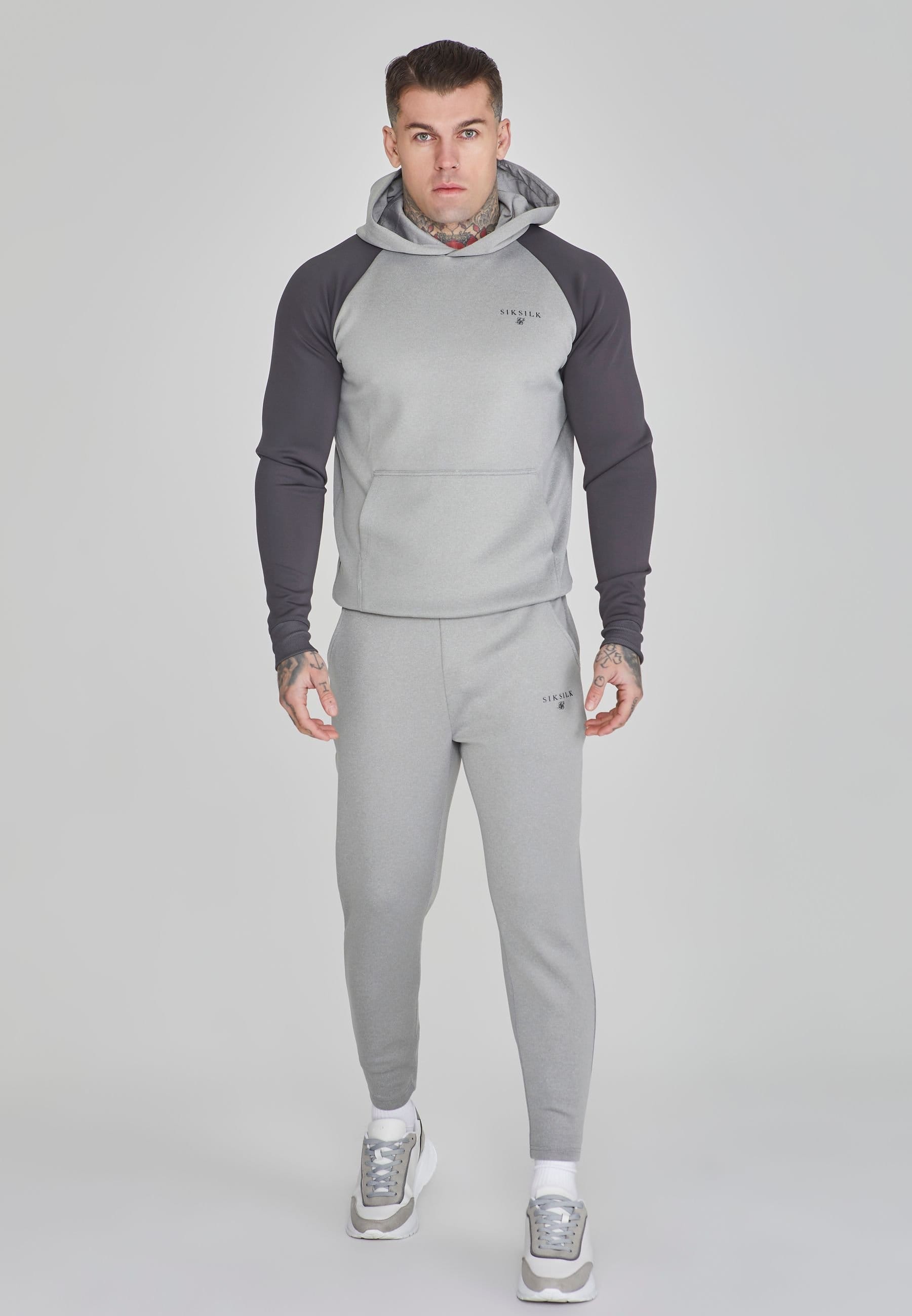 SikSilk SikSilk Men's Muscle Fit Hoodie in Grey - 4