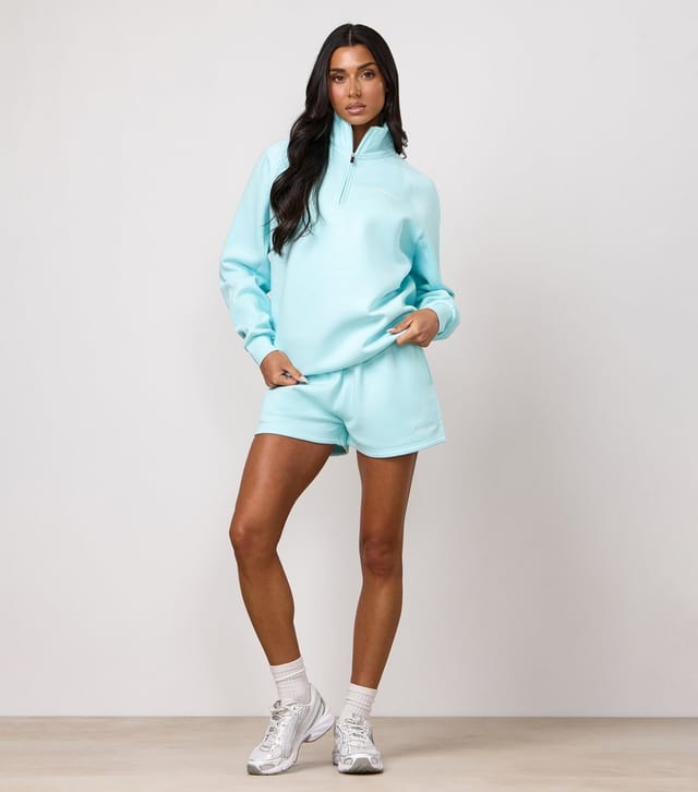 Gym King Women's Turquoise 365 Fleece Shorts Gym King New Look - 2