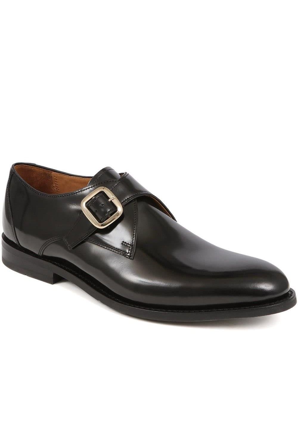 Jones Bootmaker Jones Bootmaker Men's Aidan Goodyear Welted Leather Monk Shoes in Black