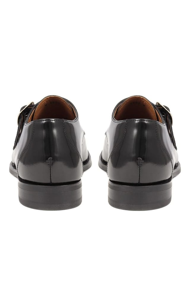 Jones Bootmaker Jones Bootmaker Men's Aidan Goodyear Welted Leather Monk Shoes in Black - 3