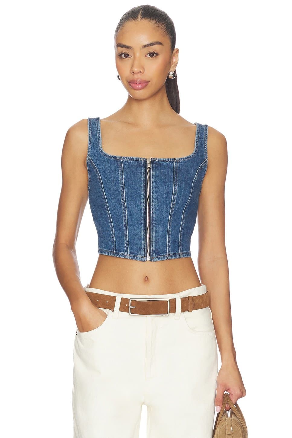 revolve Seamed Zip Bustier