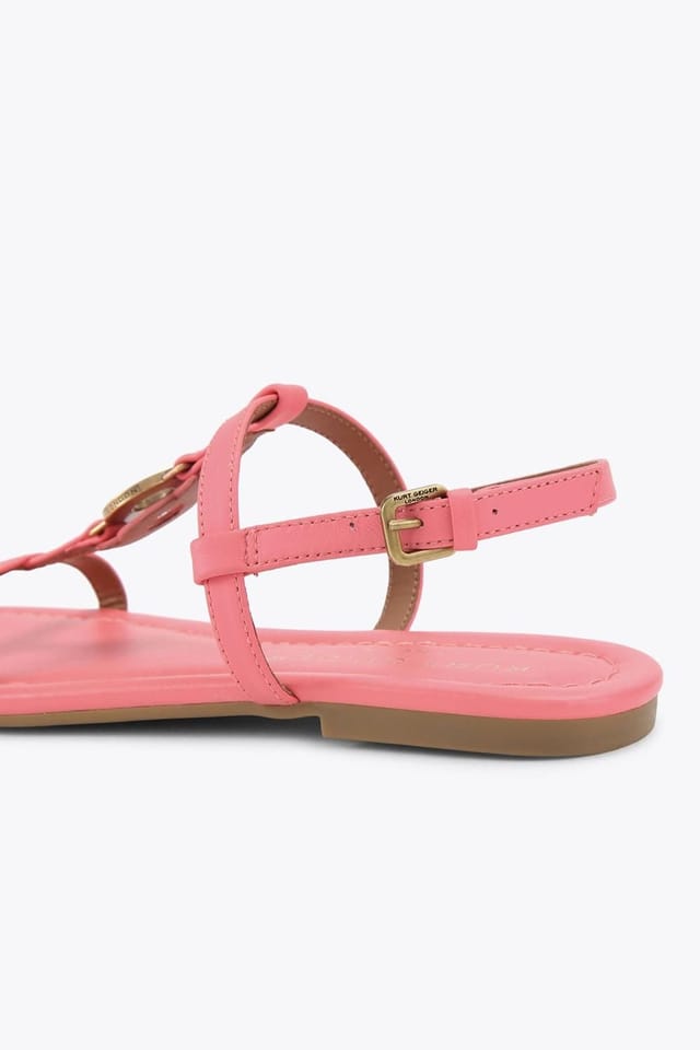 Kurt Geiger London Kurt Geiger London Women's 'Bromley Flat Sandal' Leather Sandals in Pink - 3
