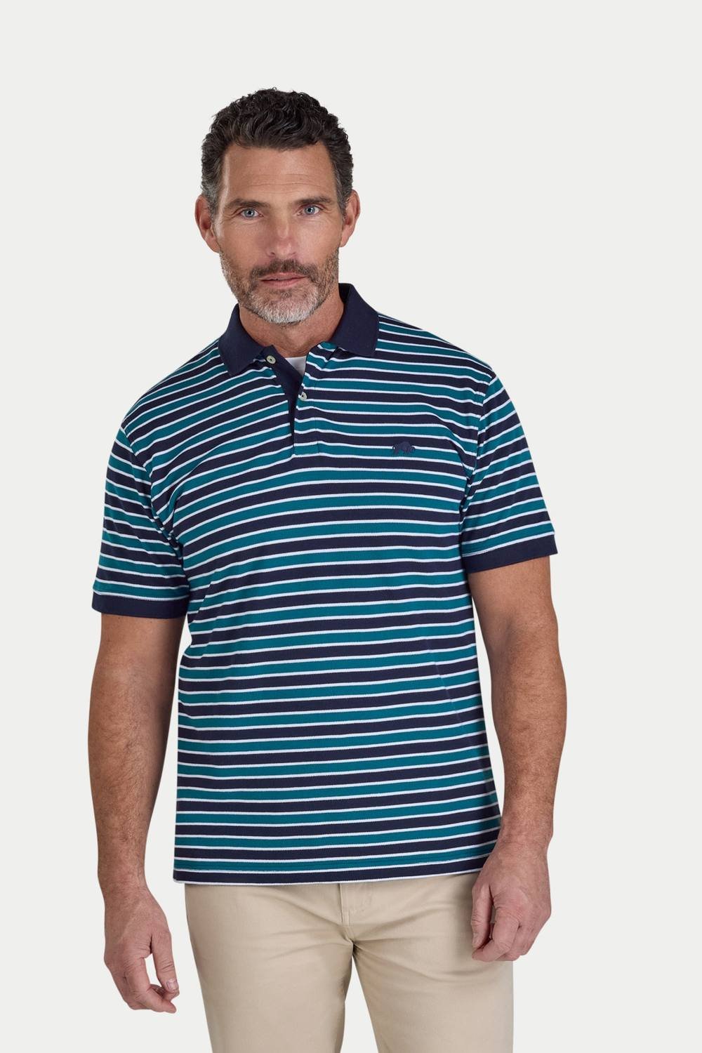 raging bull Raging Bull Men's Triple Stripe Pique Polo - 2