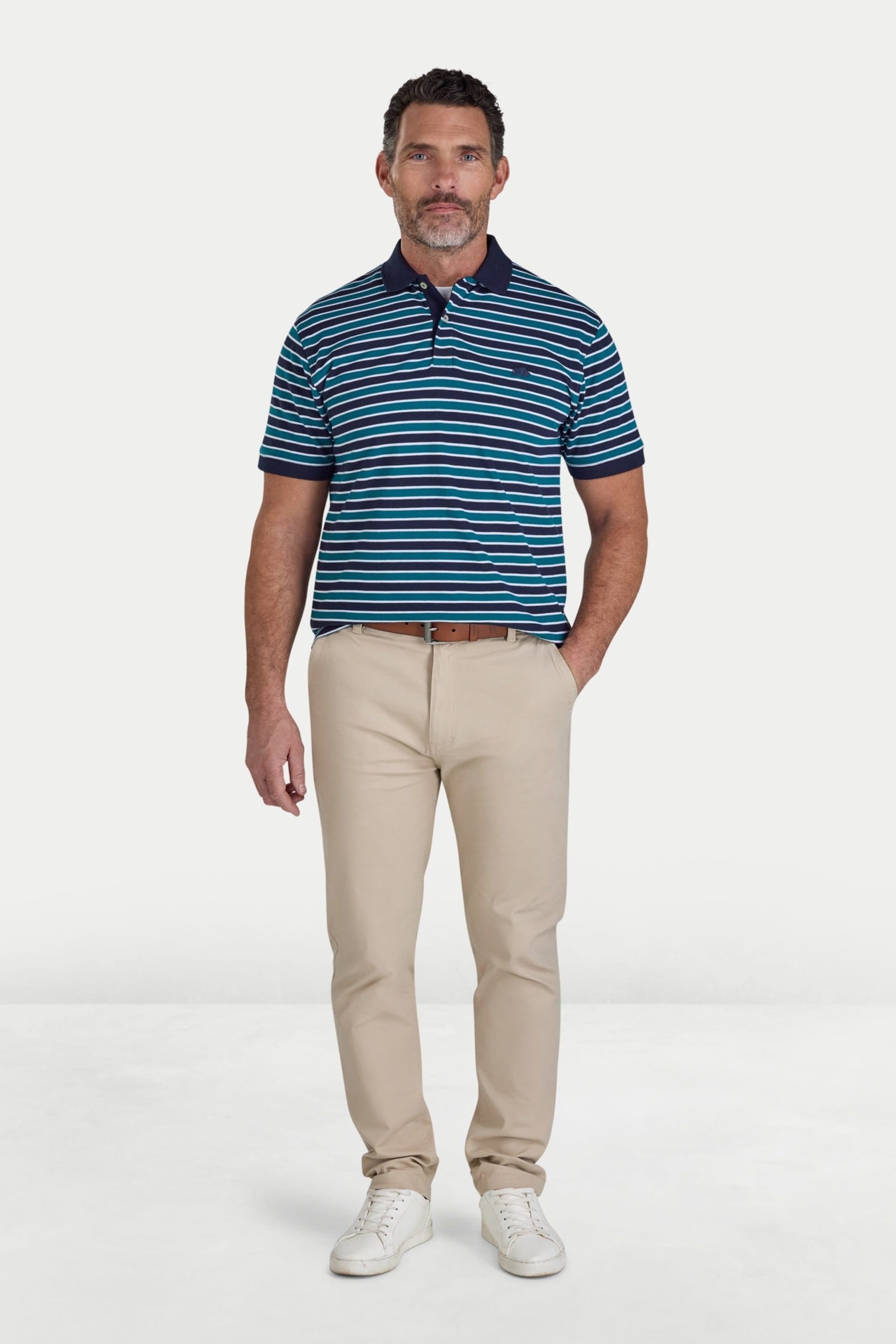 raging bull Raging Bull Men's Triple Stripe Pique Polo - 4
