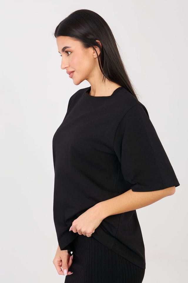 Love Lace Love Lace Women's Cotton Elastane Casual Character Basic T-Shirt in Black - 2