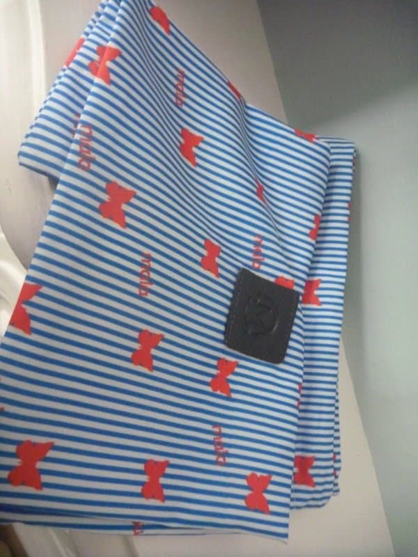 Mala Leather Mala Leather Southwold Large Grab Shoulder Handbag + Dust Bag Beach Huts Blue