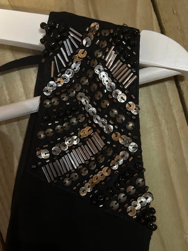 New Look New Look Black Embellished Playsuit Size 14 Party Evening
