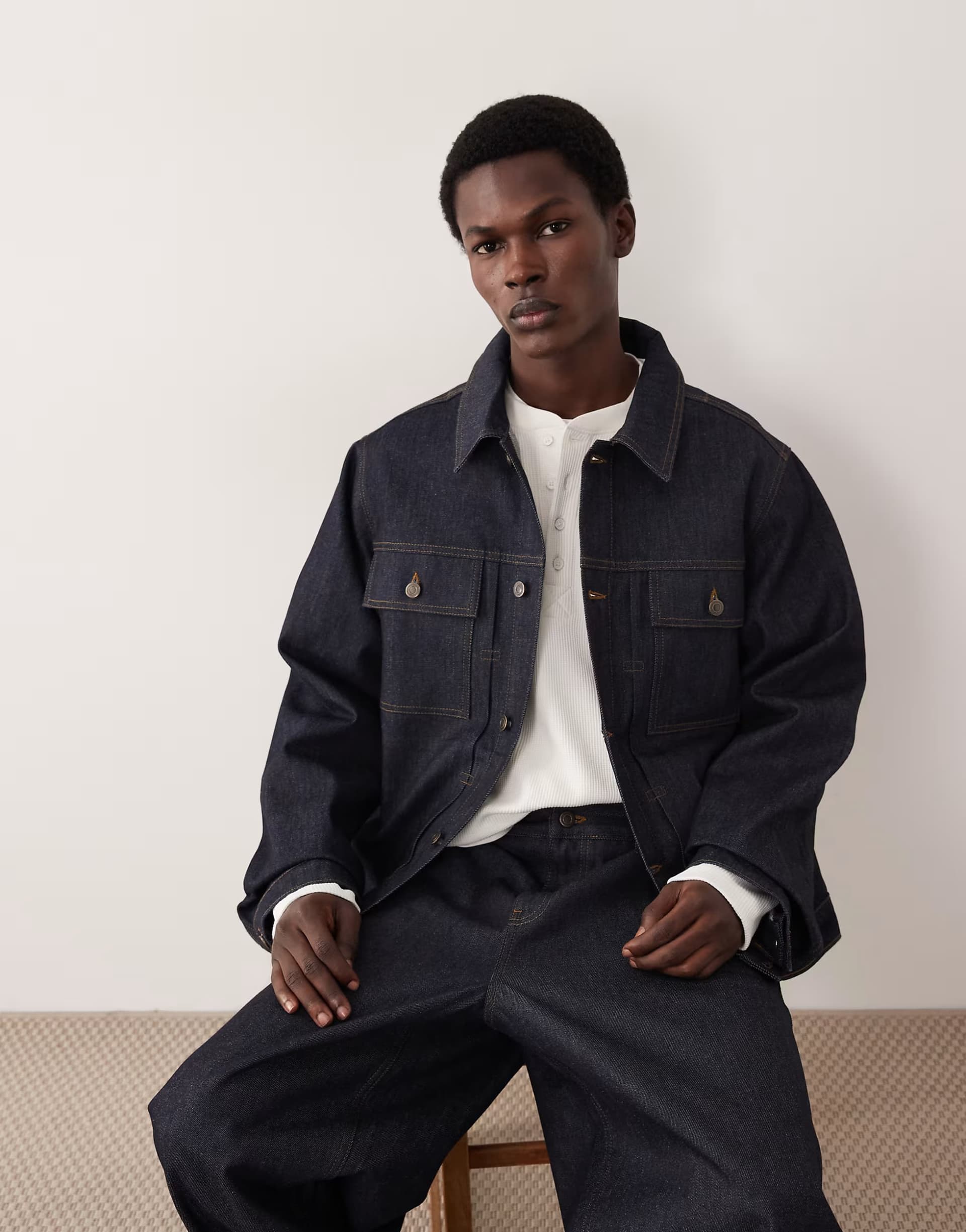 ASOS ASOS COLLECTIVE denim co-ord in raw indigo