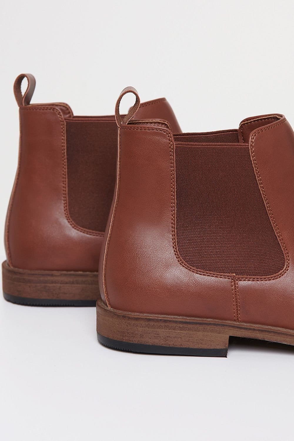 Threadbare Threadbare Men's Faux Leather Slip On Chelsea Boots in Brown - 4