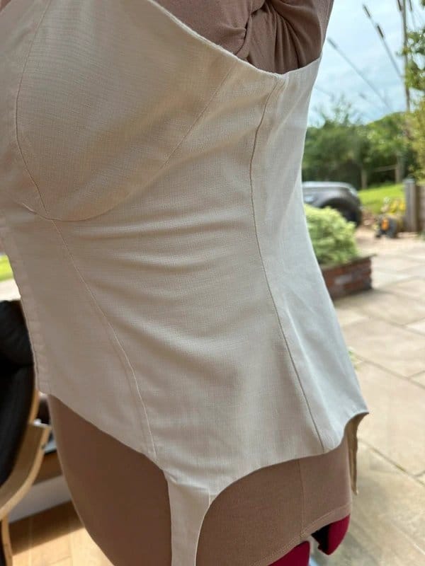 ASOS Cream Linen Corset-Style Top for Women