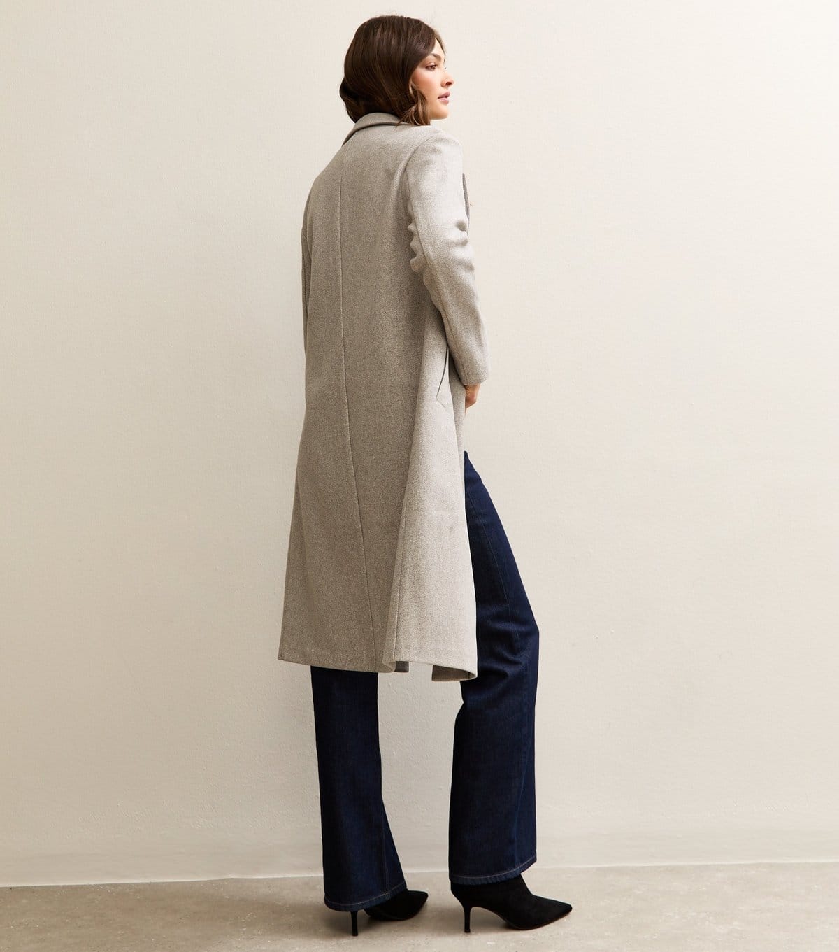 New Look Women's Tall Light Grey Longline Formal Coat New Look - 4