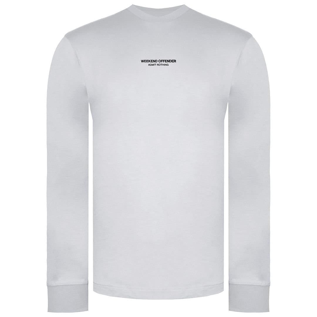 Weekend Offender Weekend Offender Men's Crew Neck Long Sleeve Brantford Top WOSTS542 in White